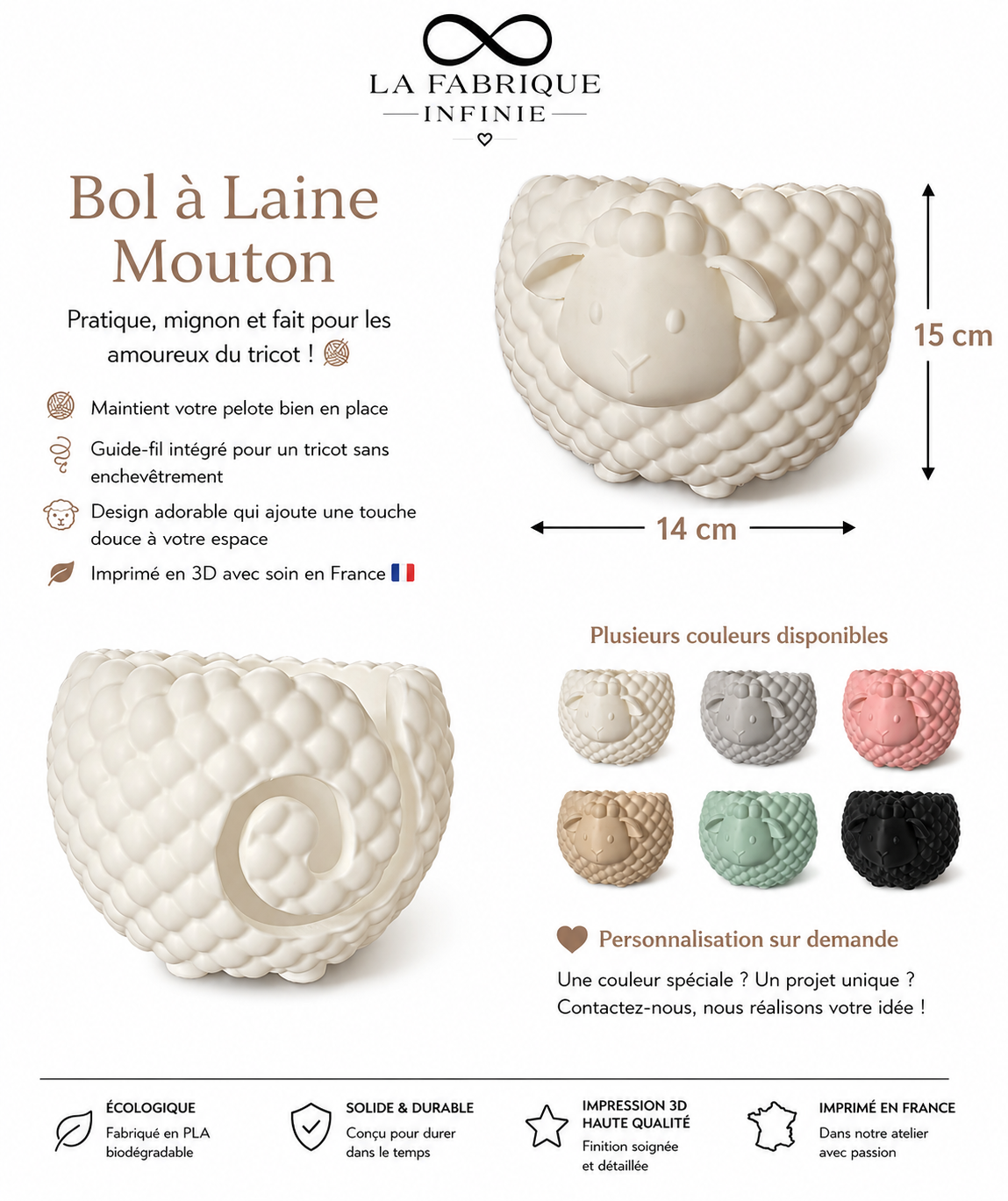 Bol à laine mouton
