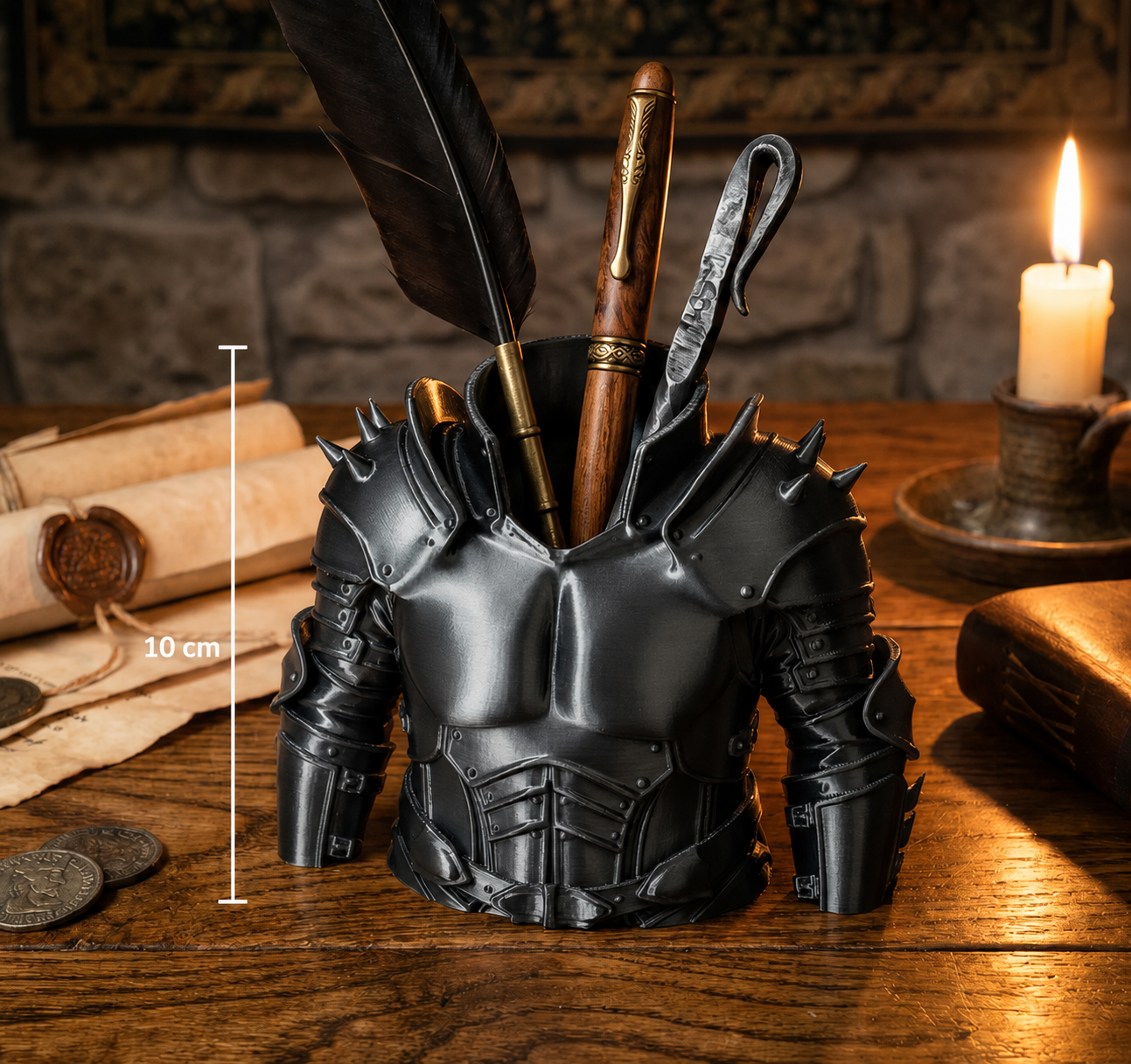 Porte-stylo Armure médiévale