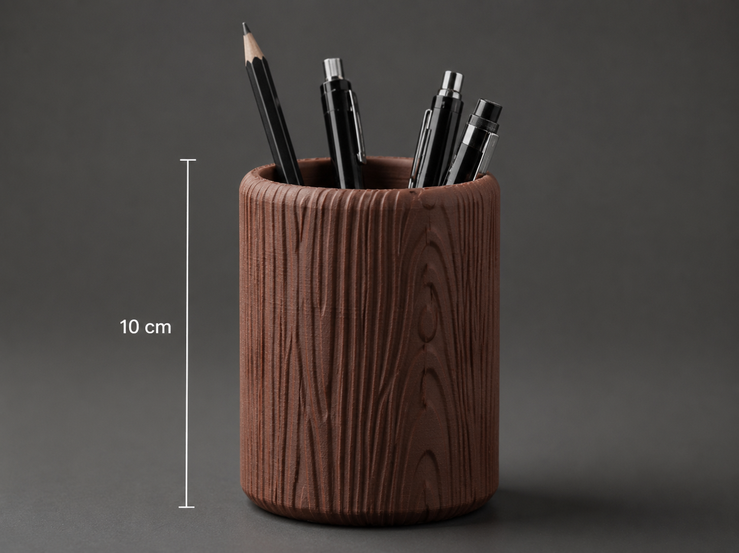 Porte-stylo effet bois